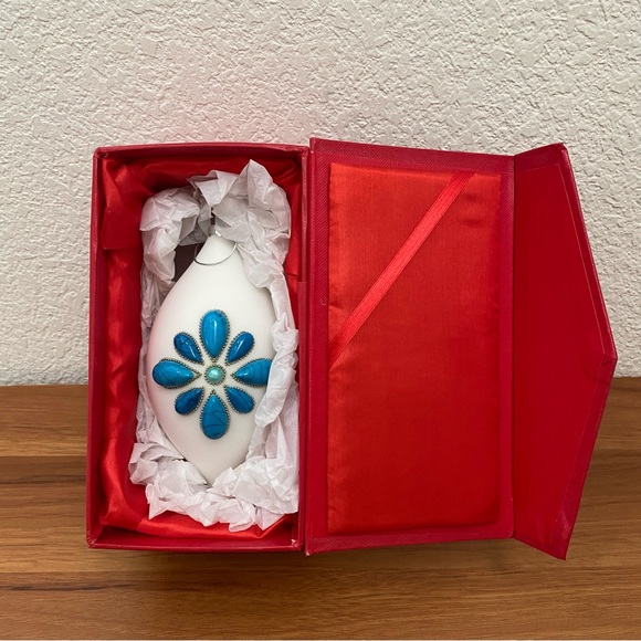 ST. JUDE Research Hospital Handblown Glass Faux Turquoise Christmas Ornament - Picture 2 of 12